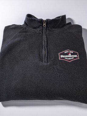 Ouray Sportswear Steamboat Colorado 1/4 Zip Pullover Sweatshirt Xl Black